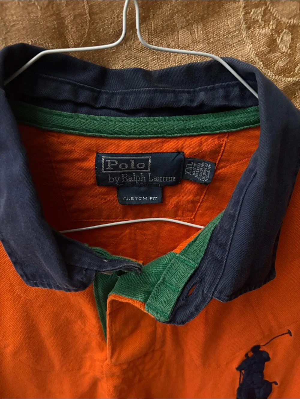 Polo by Ralph Lauren Orange Polo with Navy Trim Denver Broncos snap back